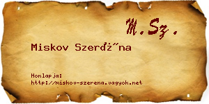 Miskov Szeréna névjegykártya